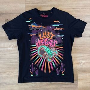 Diesel Lust Vegas Black Shirt Neon Green Pink Orange Scorpion Graphic Size XL
